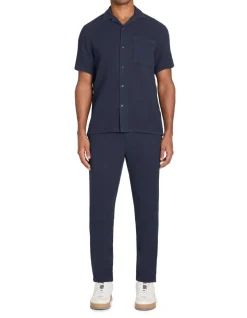 Celio Chemisette regular en gaze de coton - marine^Homme Chemises Manches Courtes|Chemises