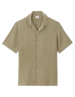 Celio Chemisette regular en jacquard - kaki^Homme Chemises Manches Courtes|Chemises