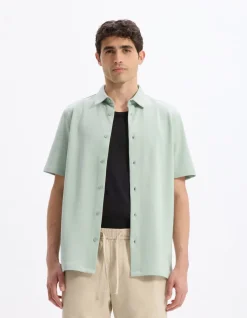 Celio Chemisette regular en jersey -^Homme Chemises Manches Courtes|Chemises