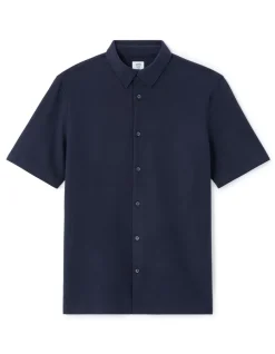 Celio Chemisette regular en jersey - marine^Homme Chemises Manches Courtes|Chemises