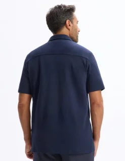 Celio Chemisette regular en jersey - marine^Homme Chemises Manches Courtes|Chemises