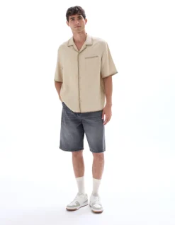 Celio Chemisette regular en lin et viscose -^Homme Chemises Manches Courtes|Chemises