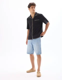 Celio Chemisette regular en lin et viscose -^Homme Chemises Manches Courtes|Chemises