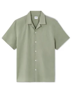 Celio Chemisette regular en lin et coton -^Homme Chemises Manches Courtes|Chemises