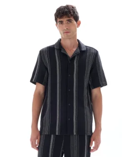 Celio Chemisette regular imprimé à rayures -^Homme Chemises Manches Courtes|Chemises
