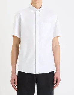 Celio Chemisette regular oxford 100% coton -^Homme Chemises Manches Courtes|Chemises