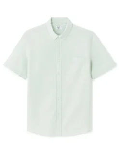 Celio Chemisette regular oxford 100% coton - menthe^Homme Chemises Manches Courtes|Chemises