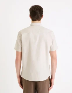 Celio Chemisette regular oxford 100% coton -^Homme Chemises Manches Courtes|Chemises