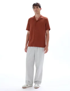 Celio Chemisette regular slubbés 100% coton -^Homme Chemises Manches Courtes|Chemises