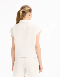Celio Chemisier en gaze de coton sans manches -^Femme Chemises & Blouses|Les Ensembles