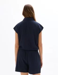 Celio Chemisier sans manches en gaze de coton -^Femme Chemises & Blouses|Les Ensembles