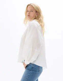 Celio Chemisier évasé - écru^Femme Chemises & Blouses