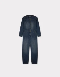 Celio Combinaison en denim col ras du cou - bleu^Femme Combinaisons