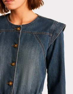 Celio Combinaison en denim col ras du cou - bleu^Femme Combinaisons