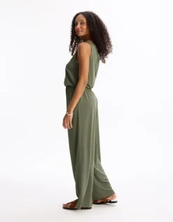 Celio Combinaison en modal - vert^Femme Loungewear|Les Essentiels Aux Meilleurs Prix