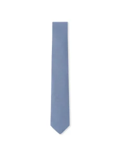 Celio Cravate unie en lin et viscose - bleu^Homme Cravates|Accessoires