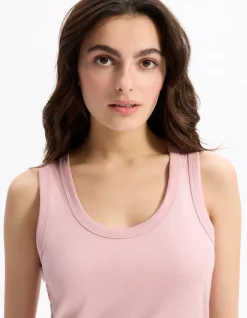 Celio Débardeur coton biologique - rose^Femme Les Essentiels Aux Meilleurs Prix|T-Shirts & Tops