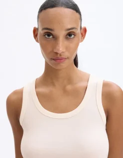 Celio Débardeur coton biologique - beige^Femme Les Essentiels Aux Meilleurs Prix|T-Shirts & Tops