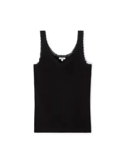 Celio Débardeur côtelé à dentelle -^Femme Les Essentiels Aux Meilleurs Prix|T-Shirts & Tops