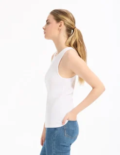 Celio Débardeur côtelé uni -^Femme T-Shirts & Tops