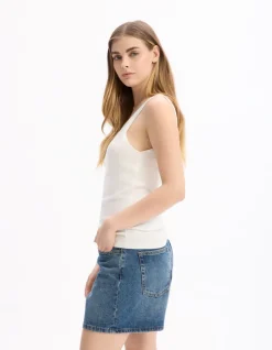 Celio Débardeur en maille fine - écru^Femme Pulls|T-Shirts & Tops