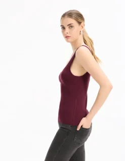 Celio Débardeur en maille légère - violet^Femme Pulls