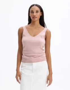 Celio Débardeur ensemble en maille fine - rose grisé^Femme Pulls|T-Shirts & Tops