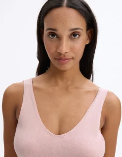 Celio Débardeur ensemble en maille fine - rose grisé^Femme Pulls|T-Shirts & Tops
