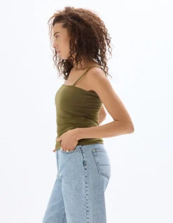 Celio Débardeur fines bretelles - kaki^Femme T-Shirts & Tops