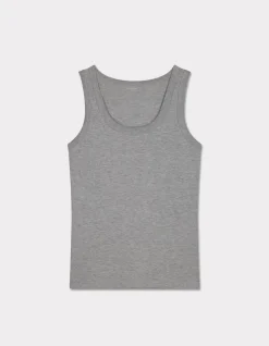 Celio Débardeur àlarges bretelles en coton mélangé - gris chiné^Femme T-Shirts & Tops
