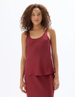 Celio Débardeur satiné coupe droite - rouge^Femme Chemises & Blouses|Les Ensembles