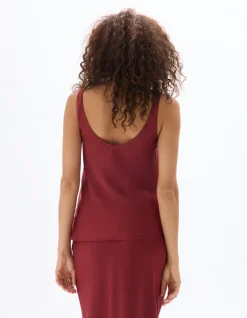 Celio Débardeur satiné coupe droite - rouge^Femme Chemises & Blouses|Les Ensembles