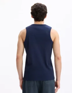 Celio Débardeur slim - marine^Homme T-Shirts|Débardeurs
