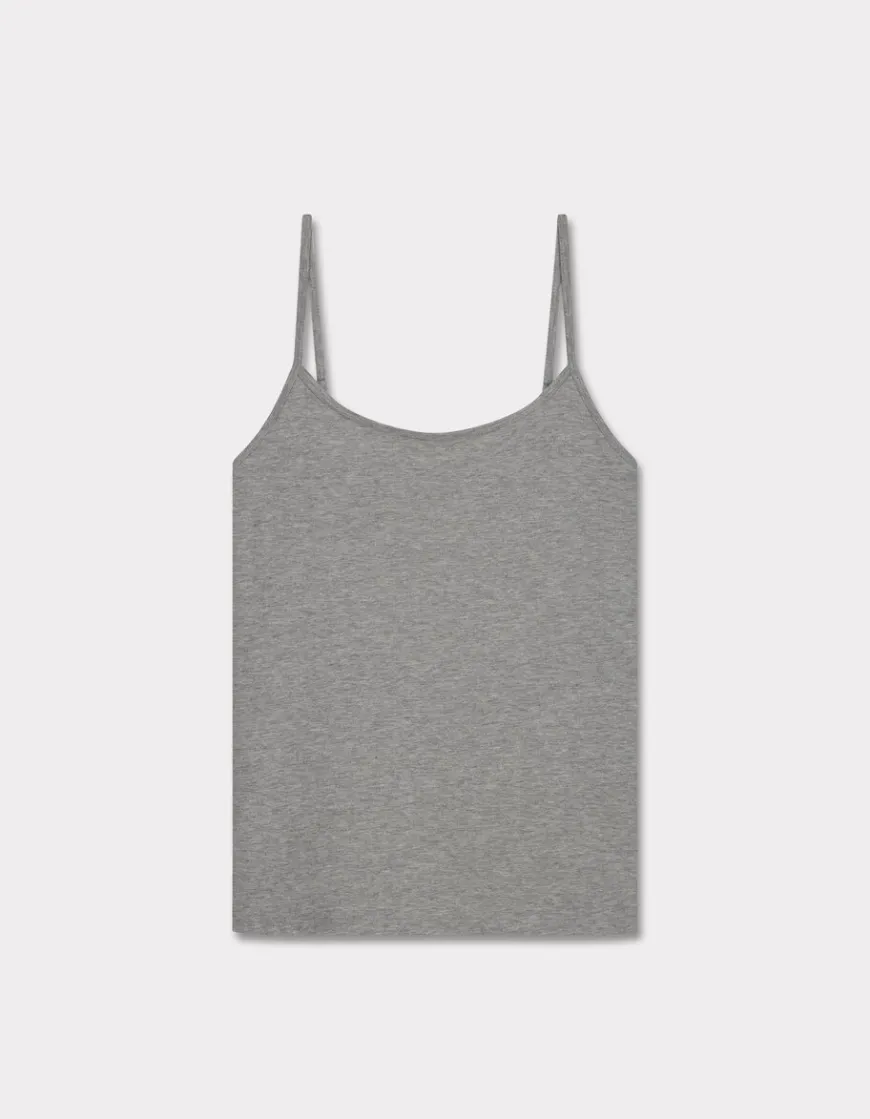Celio Débardeur uni à fines bretelles - gris clair^Femme T-Shirts & Tops