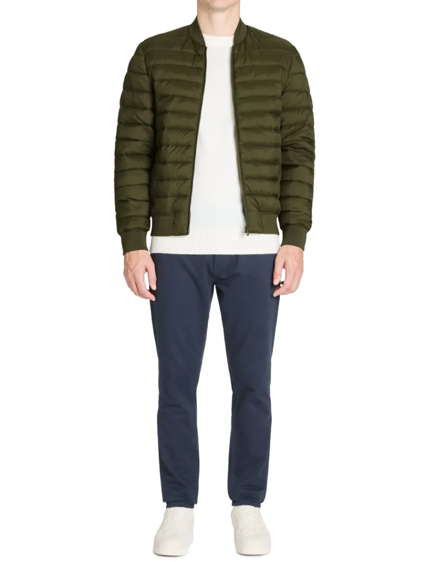 Celio Doudoune light col bomber - kaki^Homme Doudounes