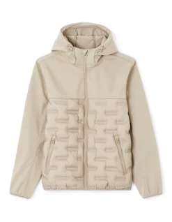 Celio Doudoune softshell mix matière à capuche -^Homme Blousons|Vestes