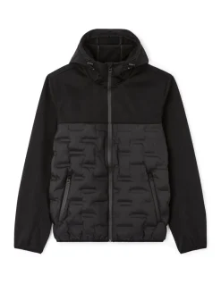 Celio Doudoune softshell mix matière à capuche -^Homme Blousons|Vestes