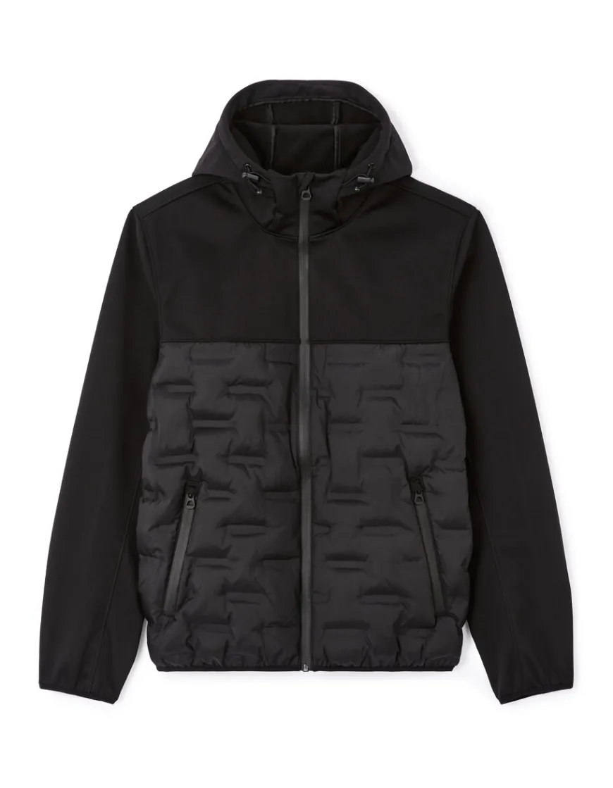 Celio Doudoune softshell mix matière à capuche -^Homme Blousons|Vestes