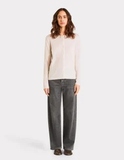 Celio Gilet 100% laine mérinos à col rond - écru^Femme Les Meilleures Ventes|Gilets & Cardigans