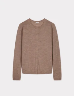 Celio Gilet 100% laine mérinos à col rond - taupe^Femme Les Meilleures Ventes|Gilets & Cardigans