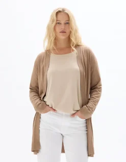 Celio Gilet à manches longues - marron^Femme Gilets & Cardigans|Pulls