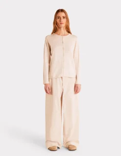 Celio Gilet à manches longues col rond - beige^Femme Gilets & Cardigans|Pulls