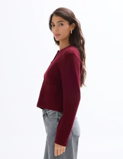 Celio Gilet boutonné manches longues - rouge^Femme Gilets & Cardigans