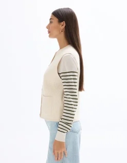 Celio Gilet boutonné sans manches -^Femme Gilets & Cardigans