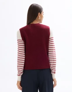 Celio Gilet boutonné sans manches - rouge^Femme Gilets & Cardigans