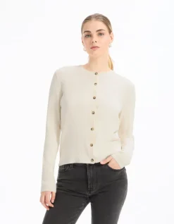 Celio Gilet col rond à manches longues -^Femme Gilets & Cardigans|Pulls