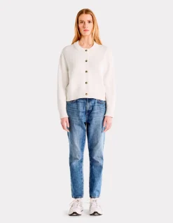 Celio Gilet court en coton - écru^Femme Gilets & Cardigans
