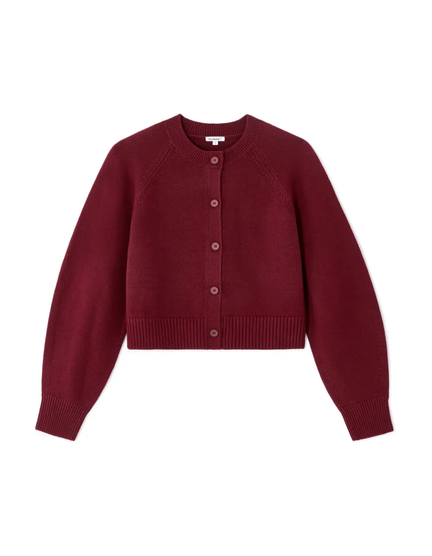Celio Gilet court en maille unie - rouge^Femme Gilets & Cardigans