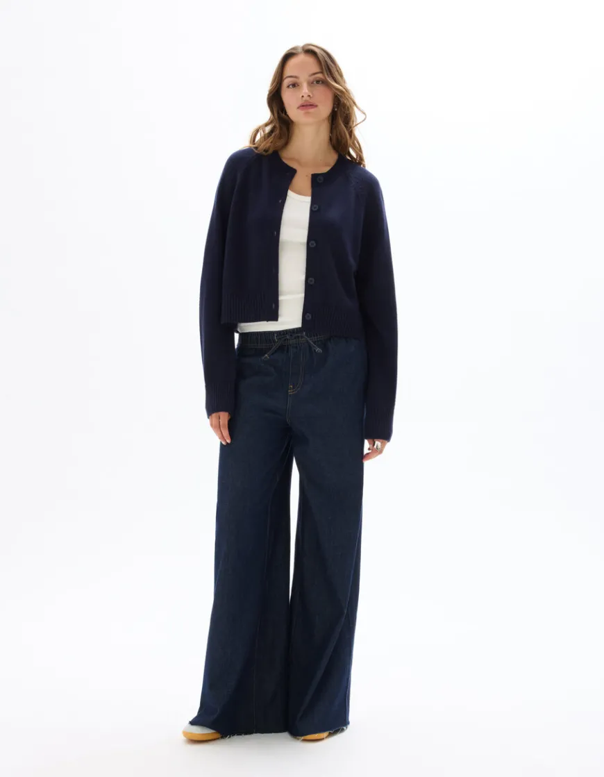 Celio Gilet court en maille unie -^Femme Gilets & Cardigans