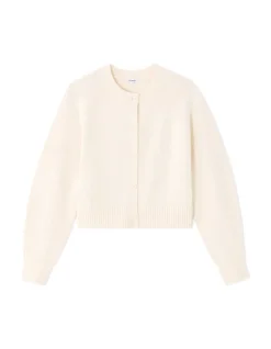 Celio Gilet court en maille unie - écru^Femme Gilets & Cardigans
